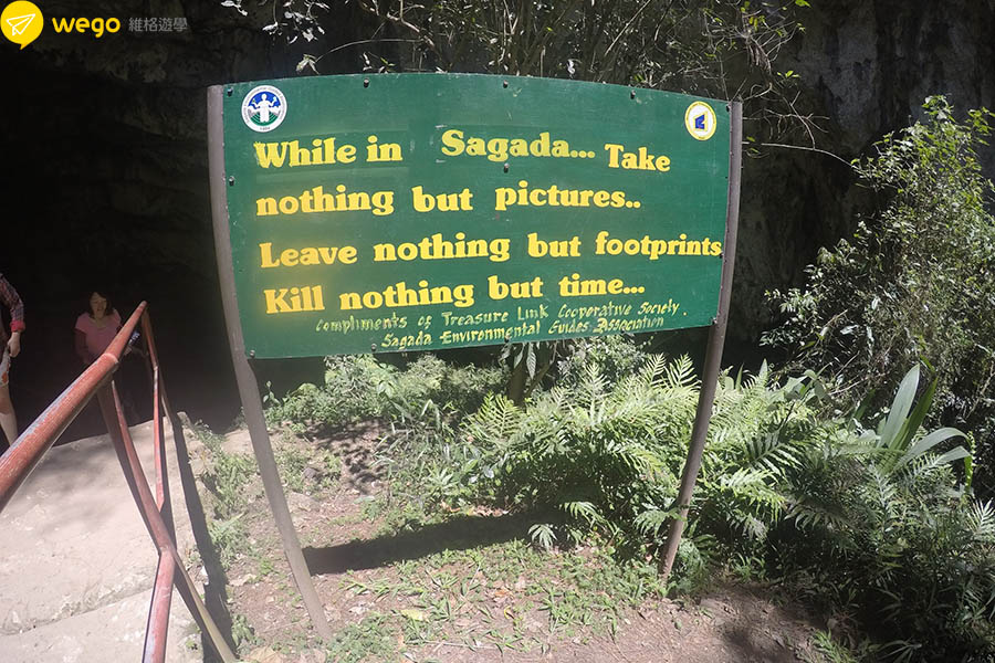 菲律賓碧瑤旅遊SAGADA洞穴探險-Wego維格遊學 6 菲律賓碧瑤旅遊SAGADA洞穴探險-入口標語