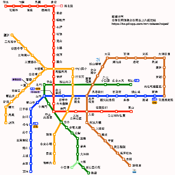 台北捷運地圖 前往南港展覽館
