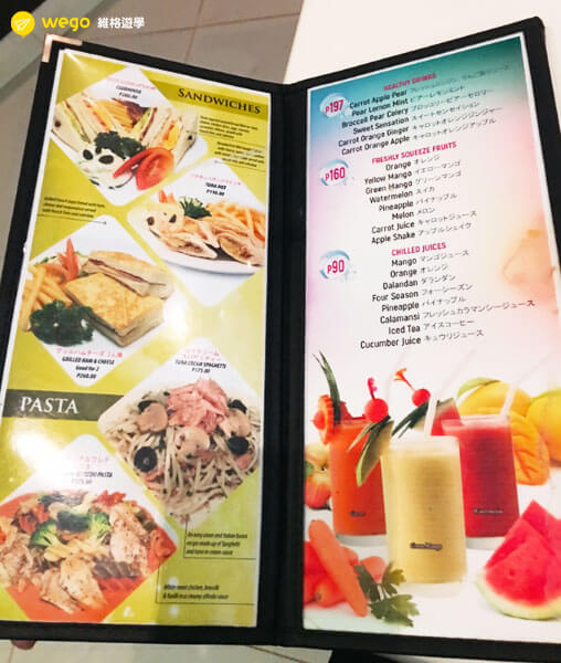 馬尼拉 過境旅館 The Wings-20 馬尼拉 旅館 The Wings 菜單